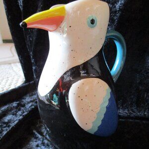 NEW - Target Bullseye Playground Summer Toucan Bird Ceramic Watering Can Vase